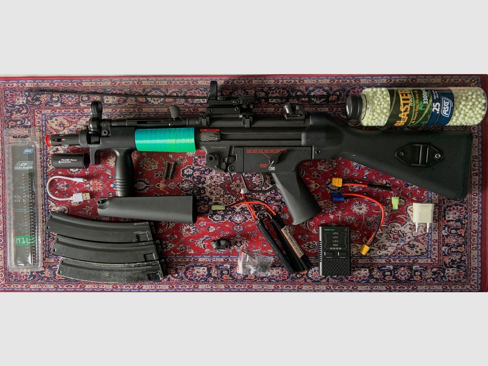 MP5 Airsoft von G&G S-AEG 1,12J inkl. Zubehör