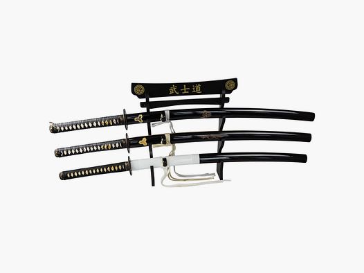 Kill Bill Schwertset 3x Katana 1045 Stahl scharfe Klinge Metall