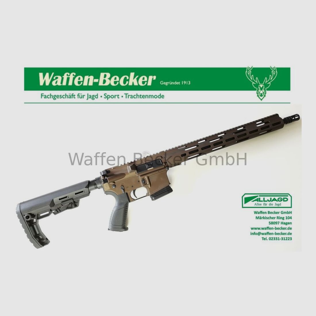 Messerschmitt, Waffen Schumacher Messerschmitt AR15 Kal. .223Rem. 16,75" bronze