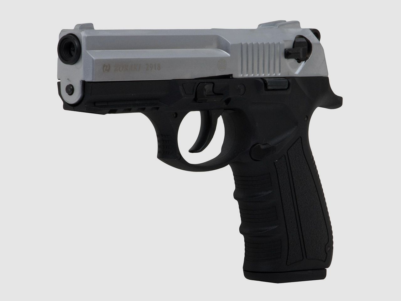 Schreckschuss Pistole Zoraki 2918 matt chrom PTB 1050 Kaliber 9 mm P.A.K. (P18)