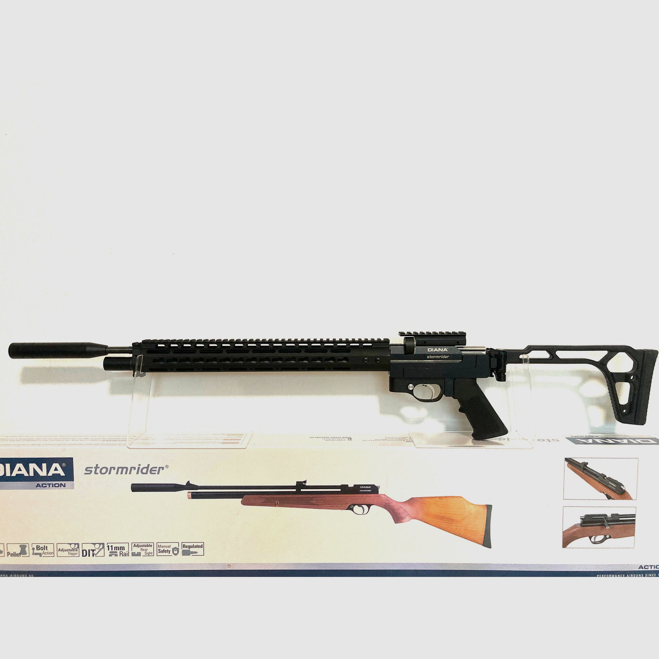 Luftgewehr Diana Stormrider mit AR15-Tactical-Klappschaftsystem, F frei ab 18 mit 35J Exportkit