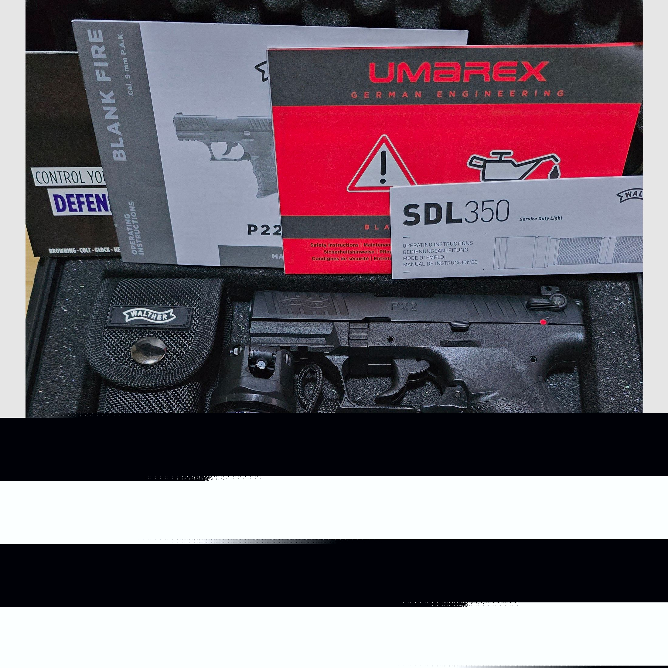 Walther R2D Set P22 Q Schreckschuss 9mm PAK Selbstverteidigung 