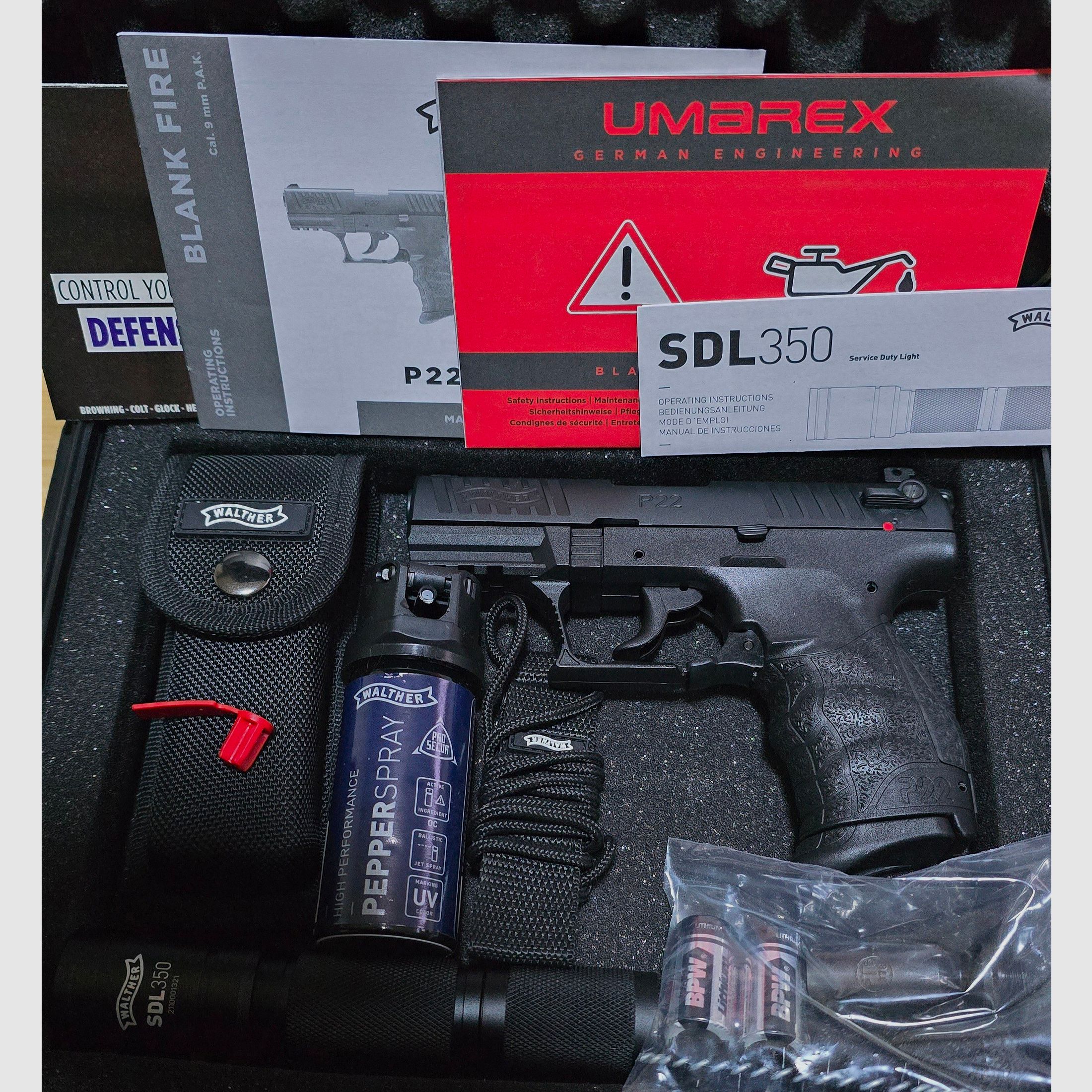 Walther R2D Set P22 Q Schreckschuss 9mm PAK Selbstverteidigung 