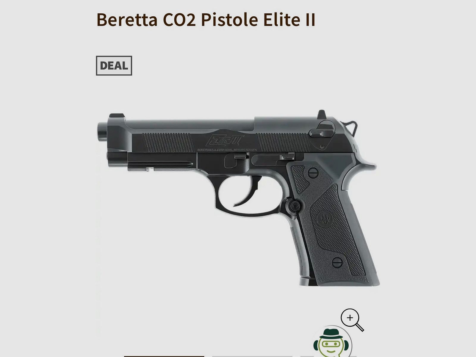 Beretta CO2 Elite II 4,5 mm (3,0 Joule) Neuf avec bille et lunettes