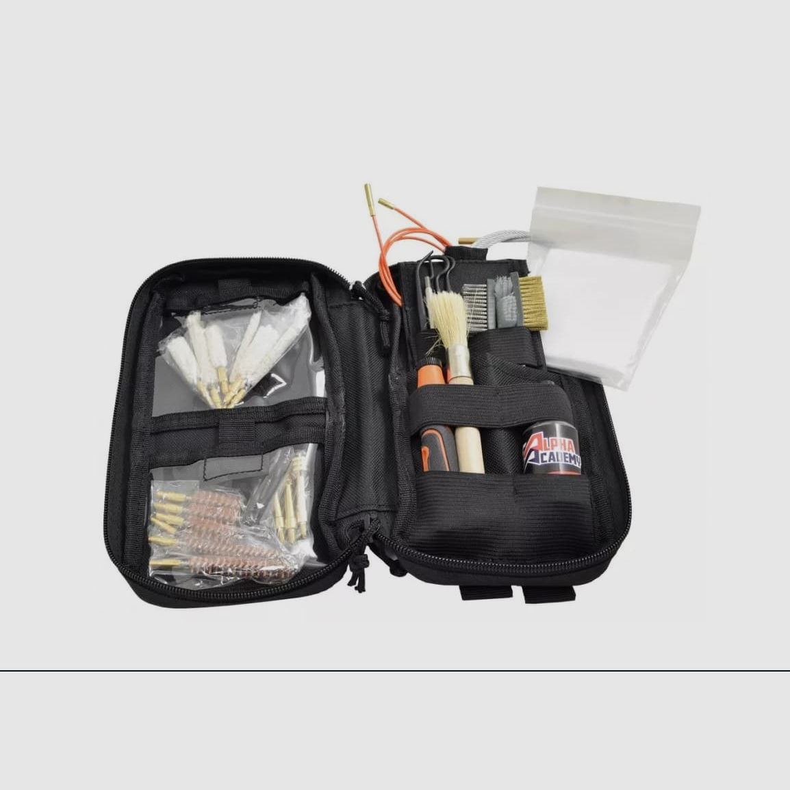 DOUBLE ALPHA Reinigungsset/Schnellreiniger Reinigungsset Kurz-&Langwaffe komplettes Set .22-.45