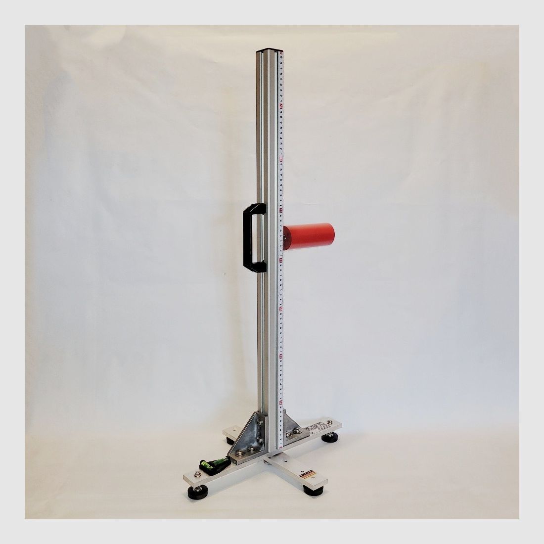 KGF Auflagestativ - Auflageständer Alu X-800-Pro mit Buchenholz-Auflage, klappbar, Waage, Griff und Maßband