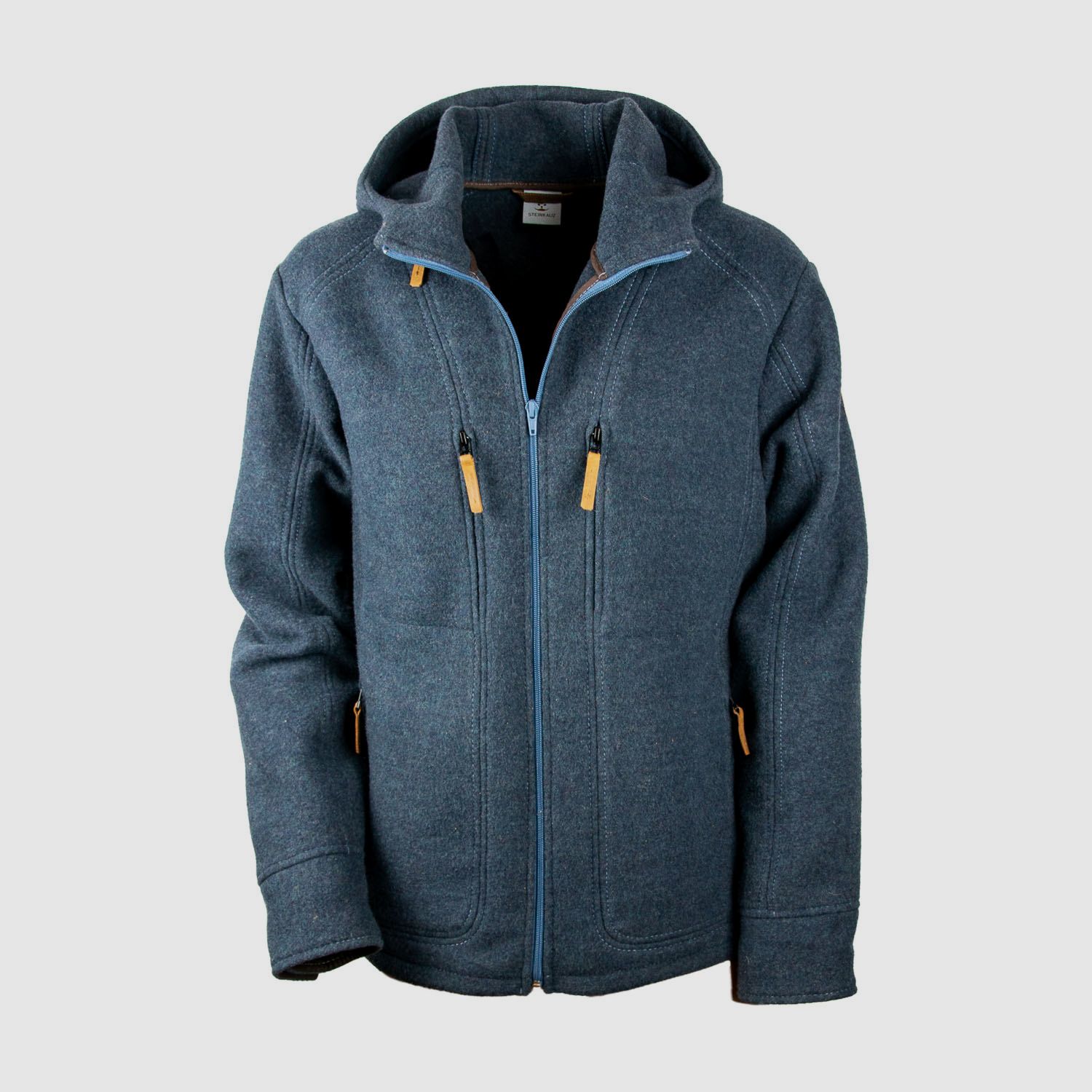 Lodenfleece-Hoodie "Kapuzenhuber" Mod. 2023, Petrolblau