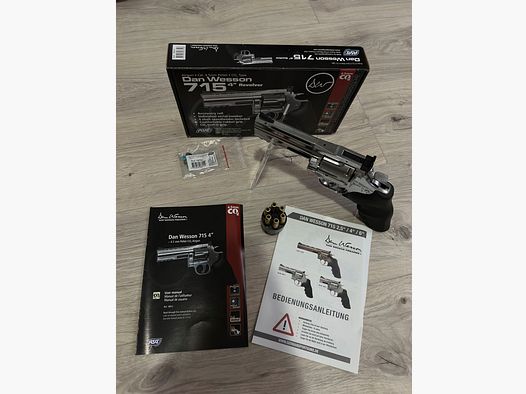 Dan Wesson 715 4"  4,5mm Diabolo Revolver, Dan Wesson 715 Revolver 4,5mm Diabolo, CO2 Revolver Dan Wesson 715