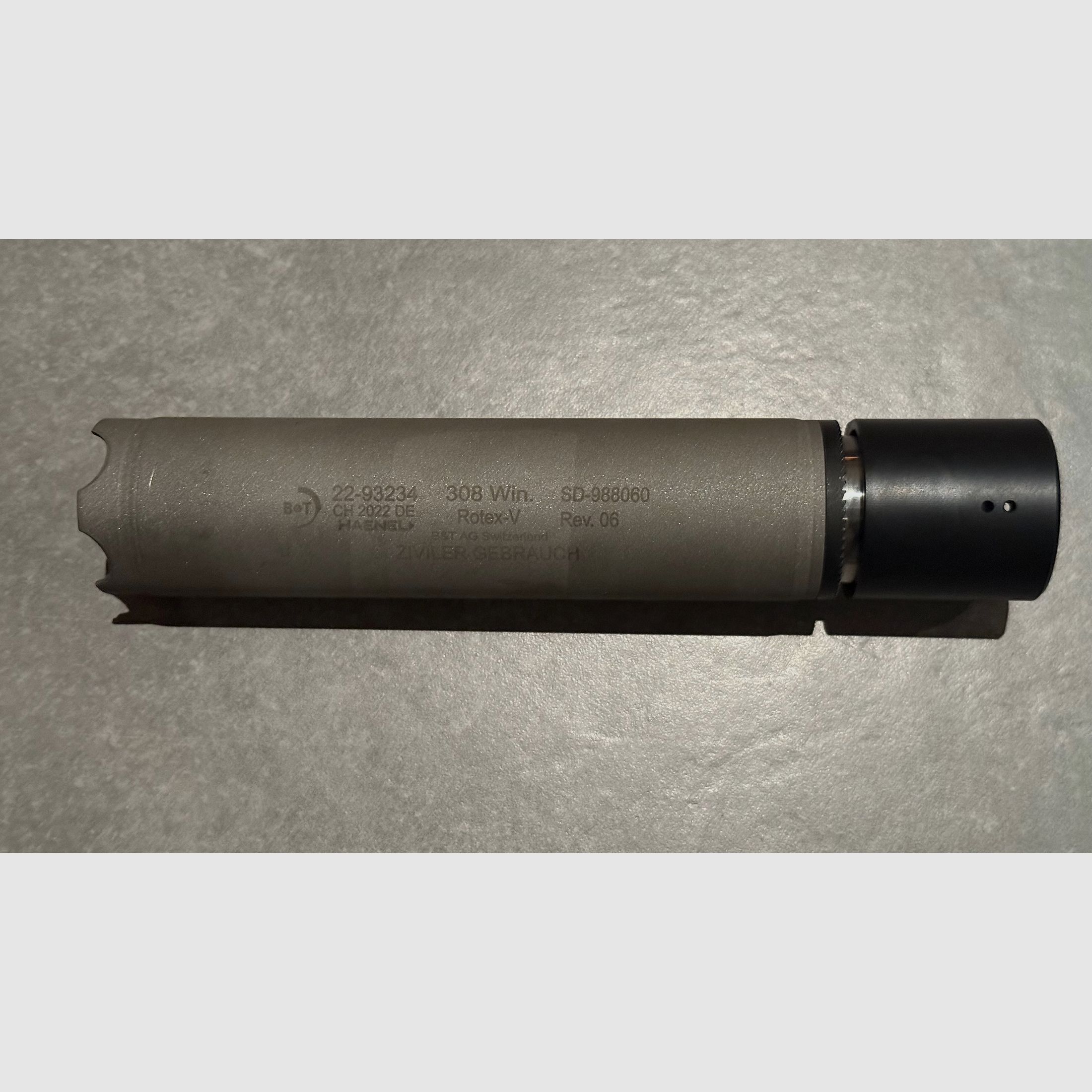 HAENEL CR308 schwarz 16,65" Lauf Direktabzug, max. 20 Schuß Gesamtleistung incl. B&T Schalldämpfer