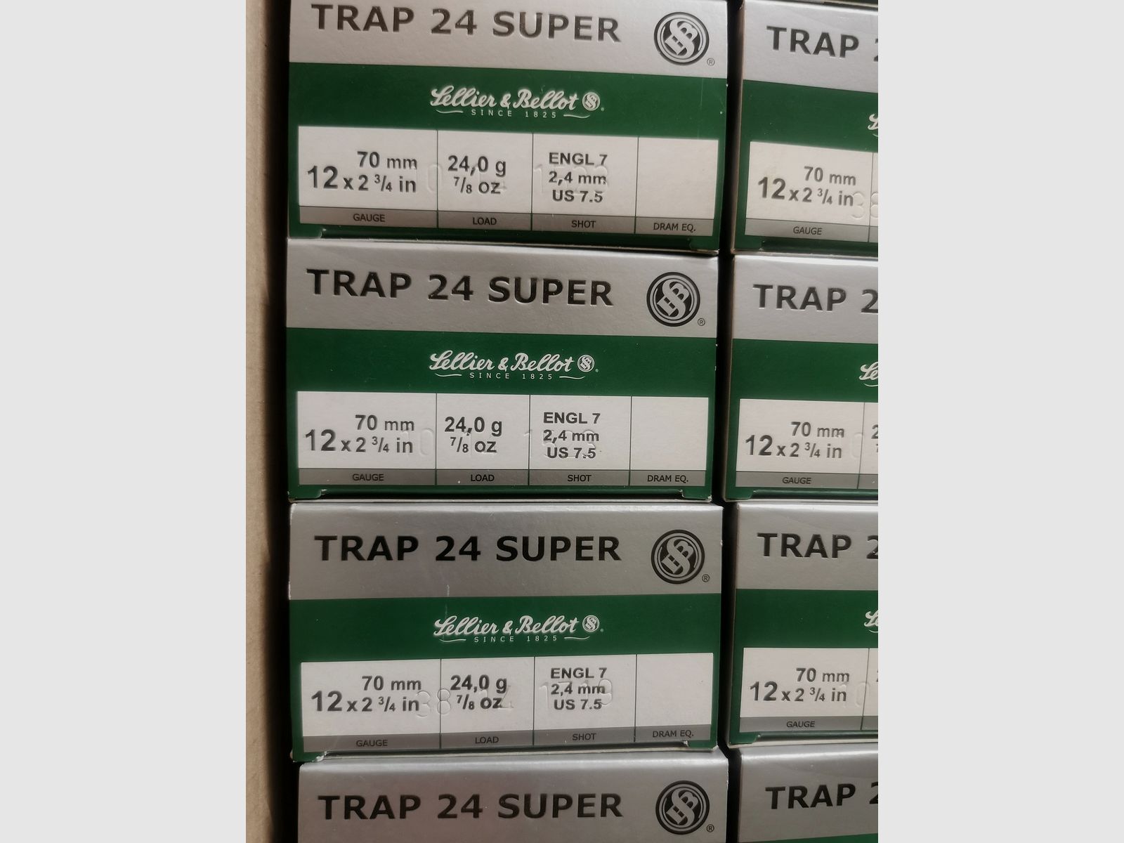 TRAP shot 12/70: 2.4mm 24gr S&B Trap 24 Super Topshot 950 shots