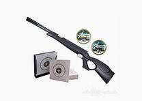 Weihrauch HW 97 air rifle Black Line cal. 4.5 mm in pellet trap set