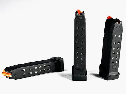 GLOCK HighCap-Magazine mit Zubringer signalorange 9mm, Standard - 17+2rd, G17 & 45