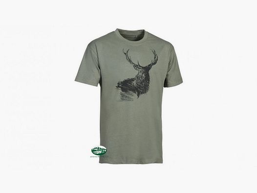 VERNEY CARRON T-SHIRT impression cerf vert