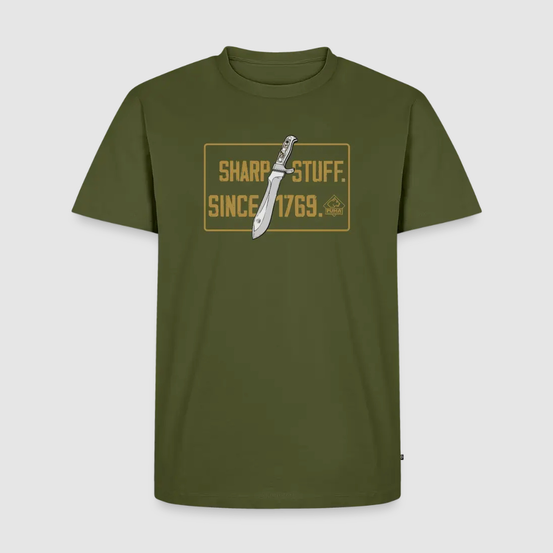 T-shirt Premium pour homme PUMA "Sharp stuff since 1769 Gold"