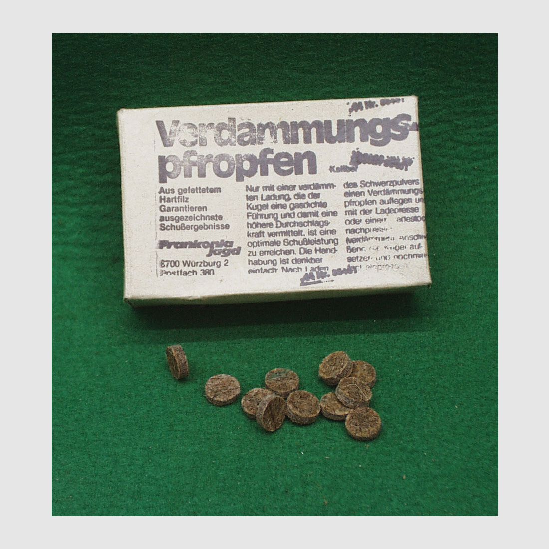 Melchior Hess Hartfilzpfropfen/Dämmpfropfen, gefettet, 3-4mm