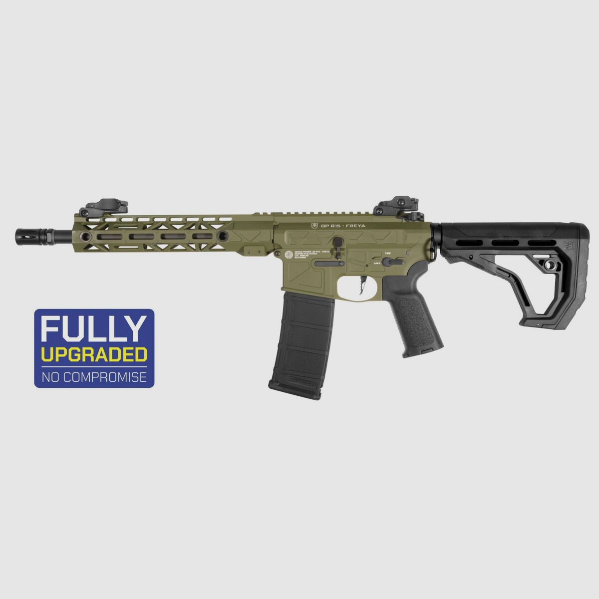 GP R15 FREYA 10" CNC Mlok FREYA ALPHA S-AEG Oliv Frei ab 18 Jahren | Delta Armory