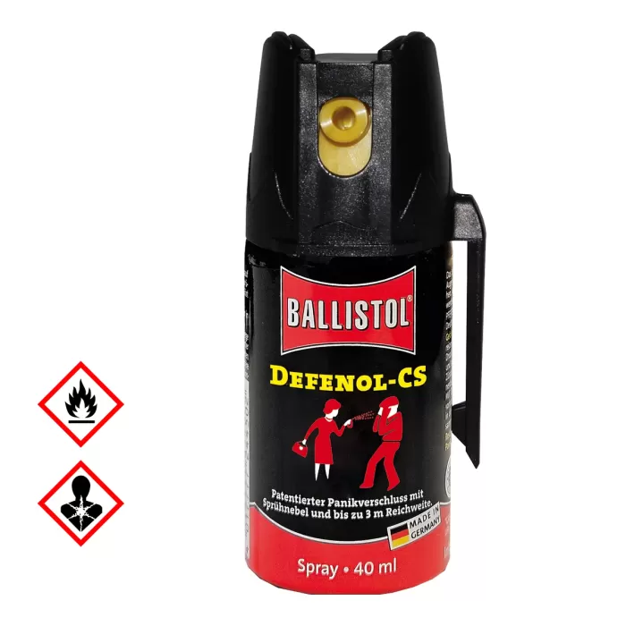 Defenol CS Reizgas-Abwehrspray "KO", BKA-Zulassung, Schutzkappe, 40ml