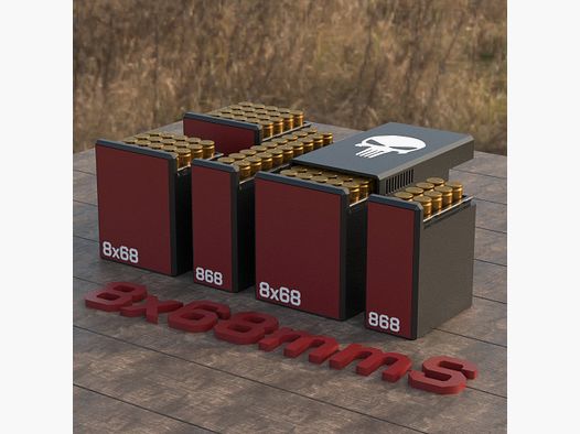 Filamelt Munitionsbox / Ammo Box 8x68mm S – Patronenbox ‘Schiebedeckel’ – 10 / 20 / 25 / 50 Runden