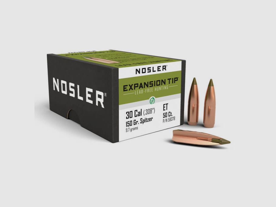 NOSLER E-TIP BALLES DE CHASSE SANS PLOMBE - .30 - 150gr.