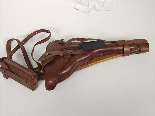 Buttstock set for Lange Pistole 08 / LP08 with leather holster