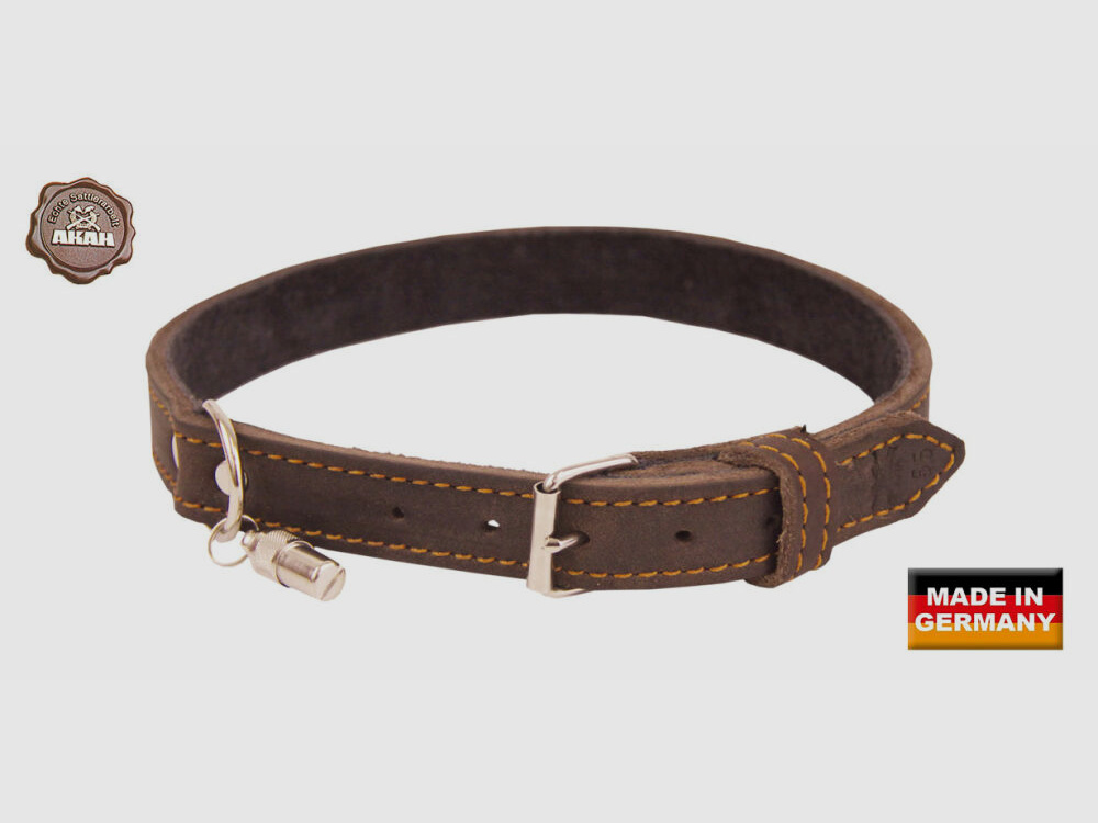 AKAH Halsband genietet aus Ölleder
