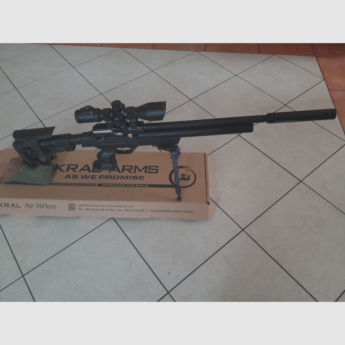 Compressed air PCP air rifle rifle AR15 Kral Arms Puncher NP03 5.5mm / Huma Air regulator / trigger / barrel / revised with power 7.5J-30J and precision!!