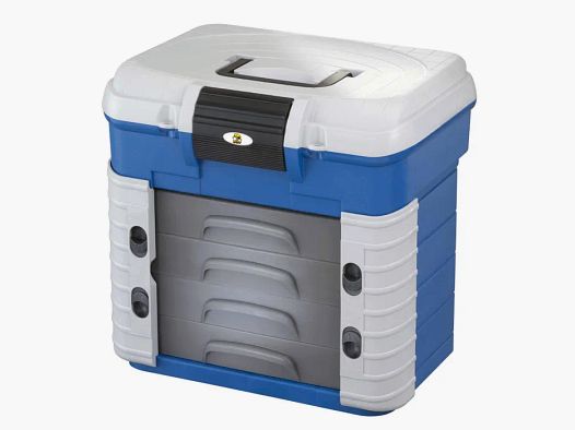 Behr Super Box mit Sitz - bis 150kg belastbar + 4 Schubfächer, 1 abschließbares Hauptfach