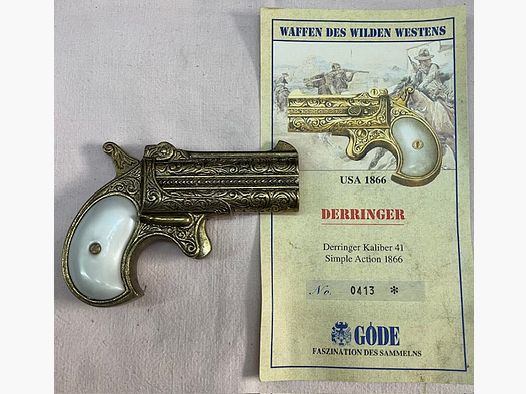 DERRINGER Simple Action 1866, Caliber .41, USA 1866, mit Göde Zertifikat
