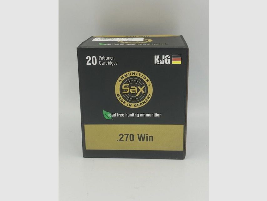 Sax Büchsenmunitie .270 Win. KJG-SR 6.1g. / 96gr.