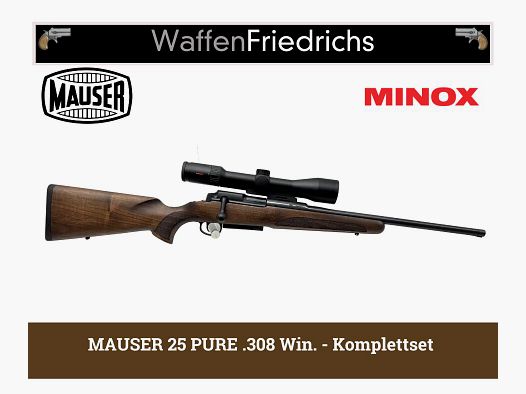 MAUSER 25 PURE - Repetidor de Tirada Directa Conjunto Completo - Armas Friedrichs