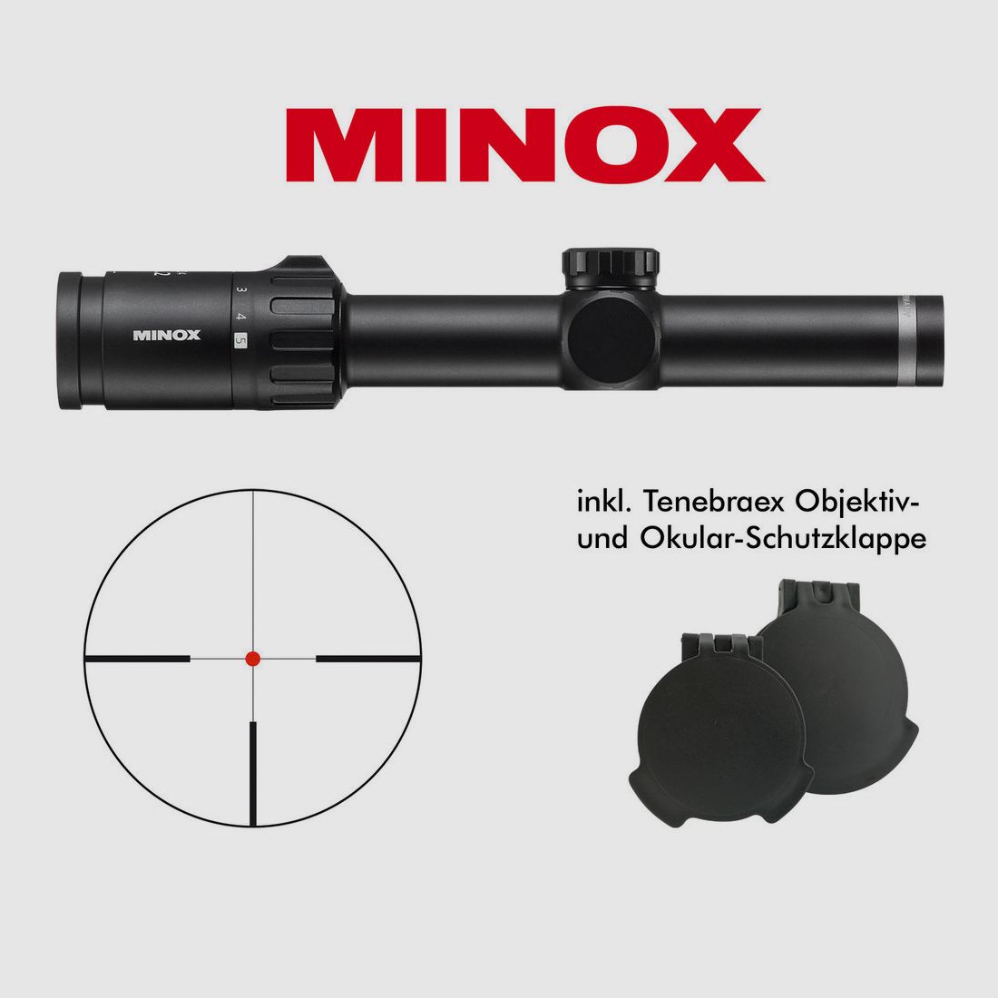 Minox telescopio di puntamento Allrounder 1-5x24 senza guida