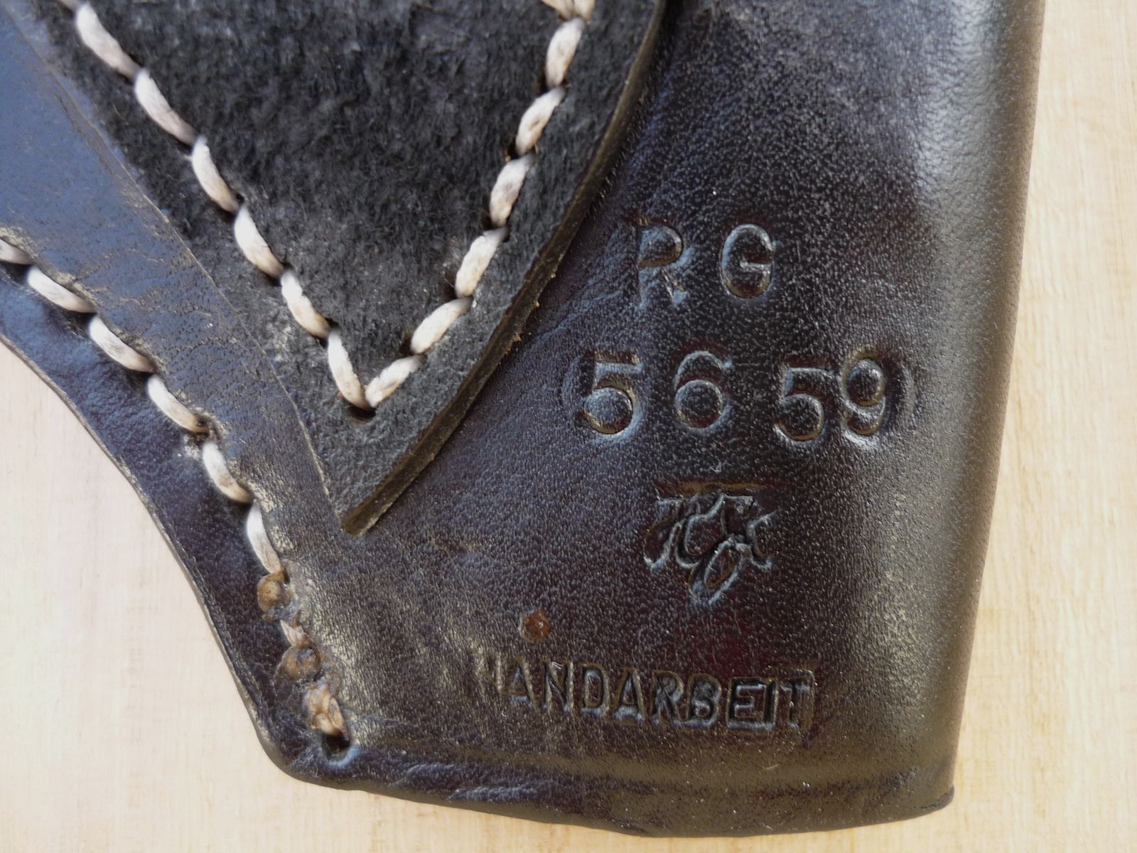HKDesign Holster Art. Nr. 002: kleine Einfachholster mit Sicherheitsriemen - für: RG 56 / 59. , RG 300, Reck 65 - alle für Linkshänder - siehe Fotos, Bild 3 von 11