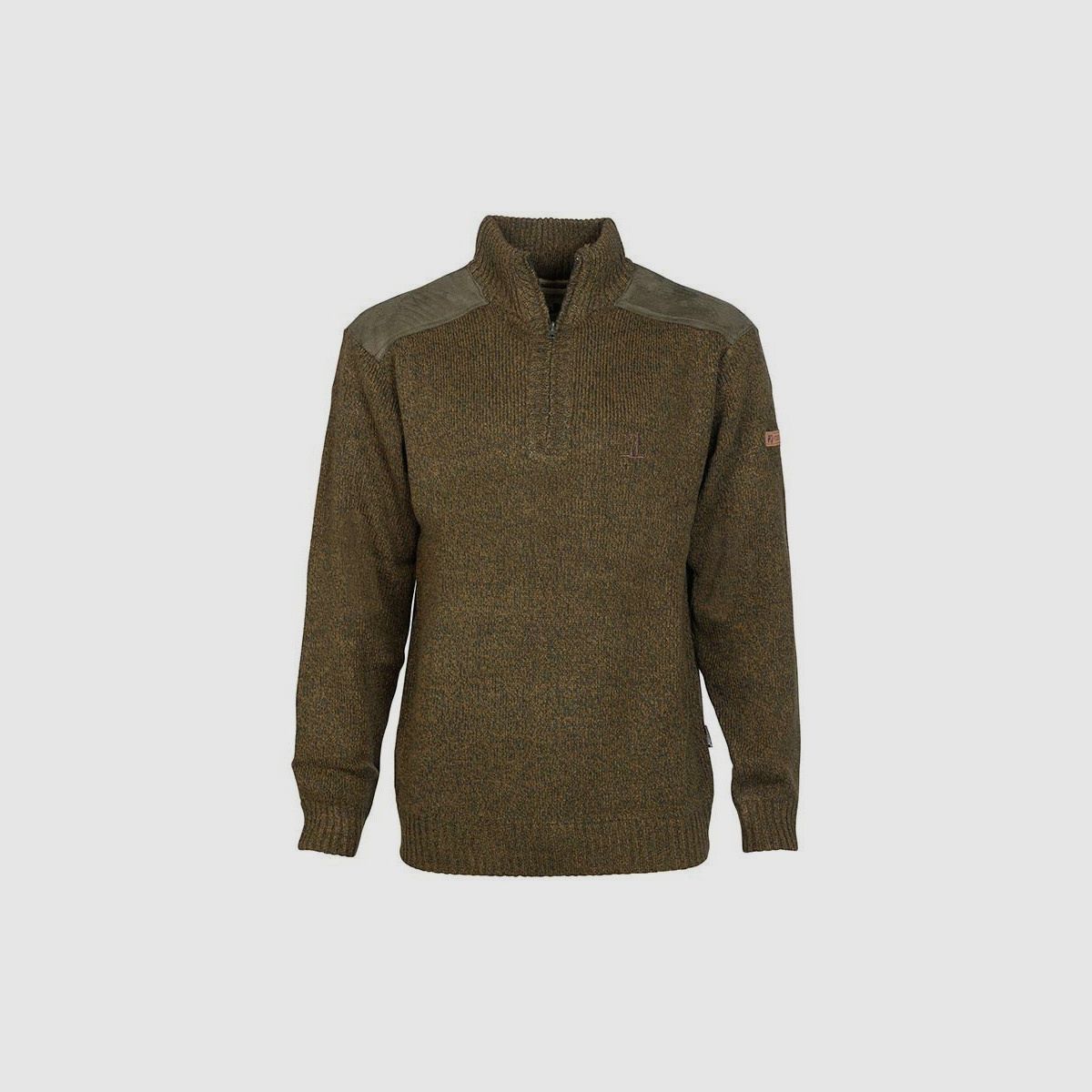 PERCUSSION Embroidered Sweater With Zipped High Neck
