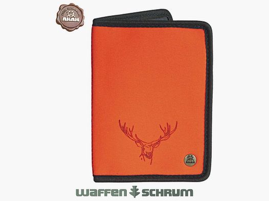 AKAH Jagdscheinetui Neopren Hirsch Orange