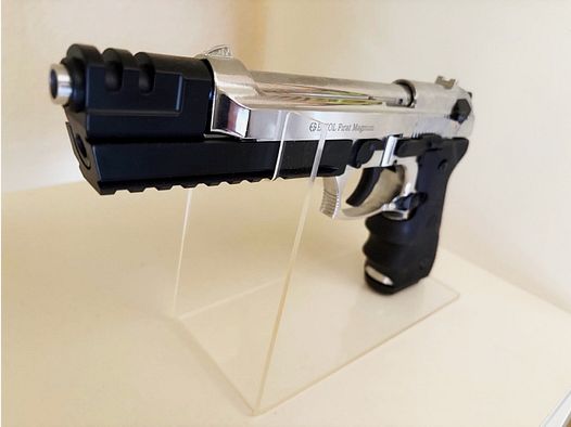 EKOL FIRAT MAGNUM 92 CHROM Combat grip and compensator 9mm PAK