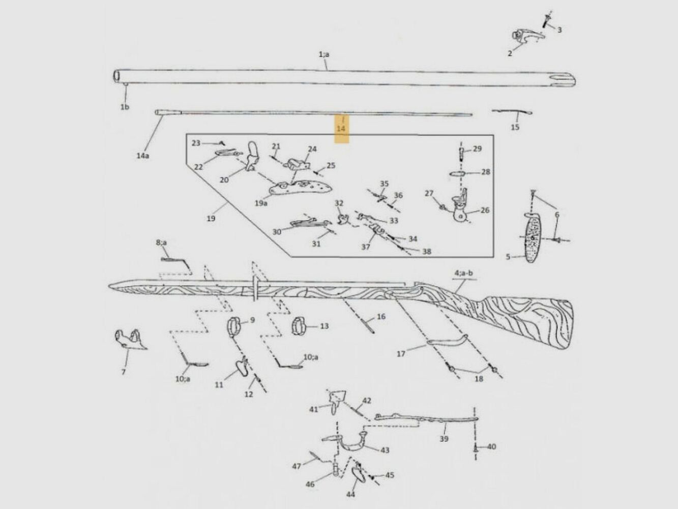 Pièces détachées pour fusil 1777 Pedersoli Ressort de baguette 1777 – Spring ROD AN IX, image 1 sur 6