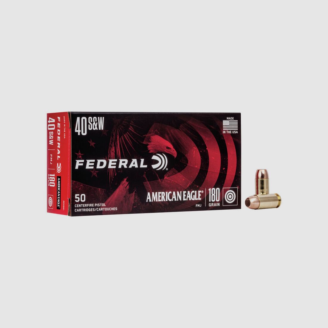 Federal American Eagle .40 S&W 180GR FMJ 50 cartouches