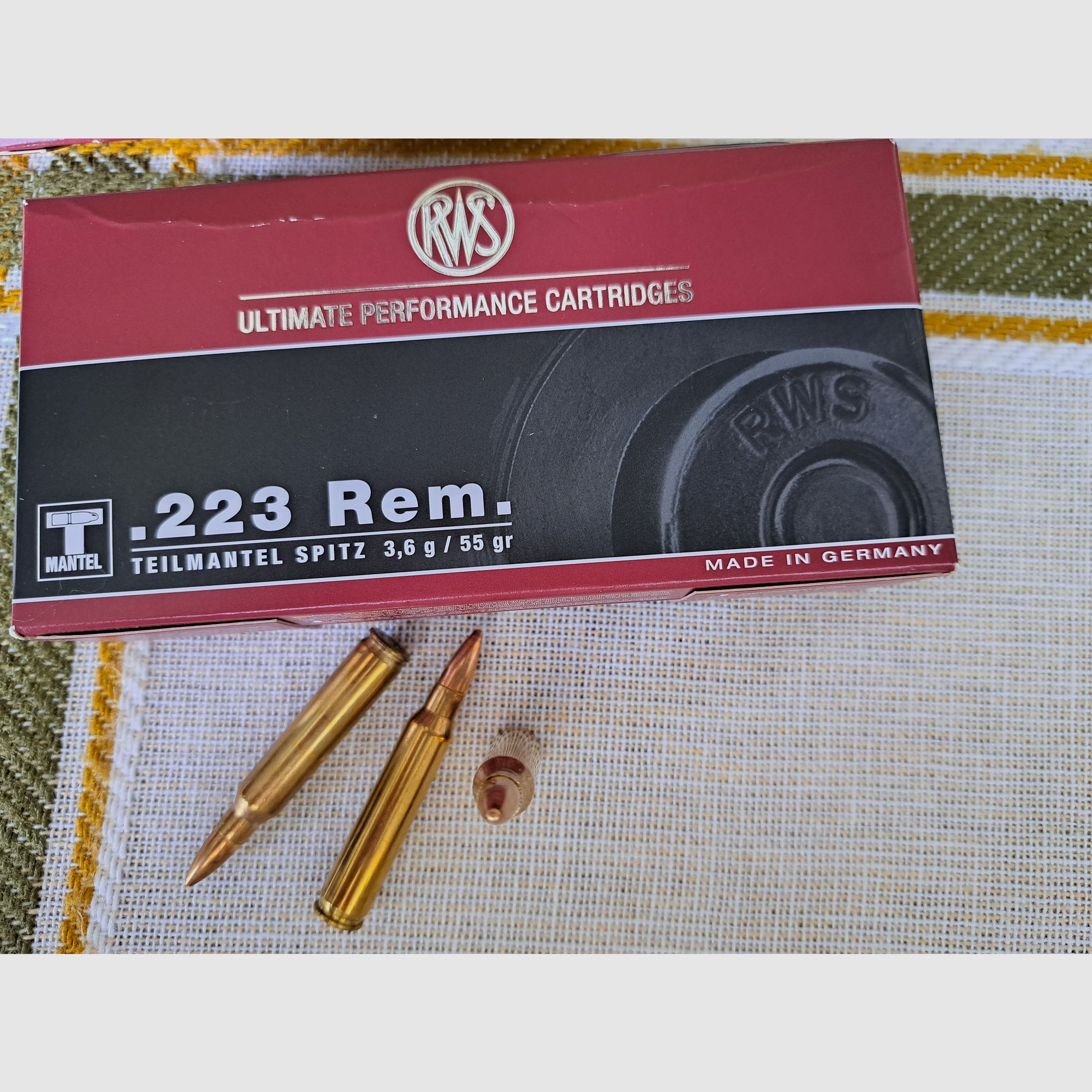 RWS .223 Rem Teilmantel Spitz 3,6g/55gr