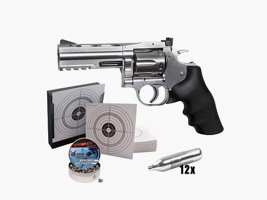 ASG	 Dan Wesson 715, 4 Zoll 4,5mm Diabolo Silber Set