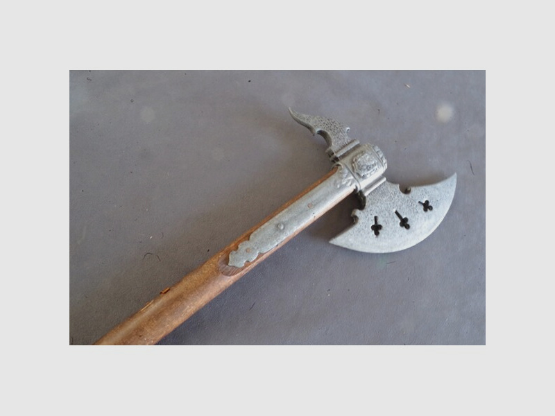 Axt Deko mit Holz - Stil Verzierungen, Einzelstück 11 Jhr Muster mit Fehler