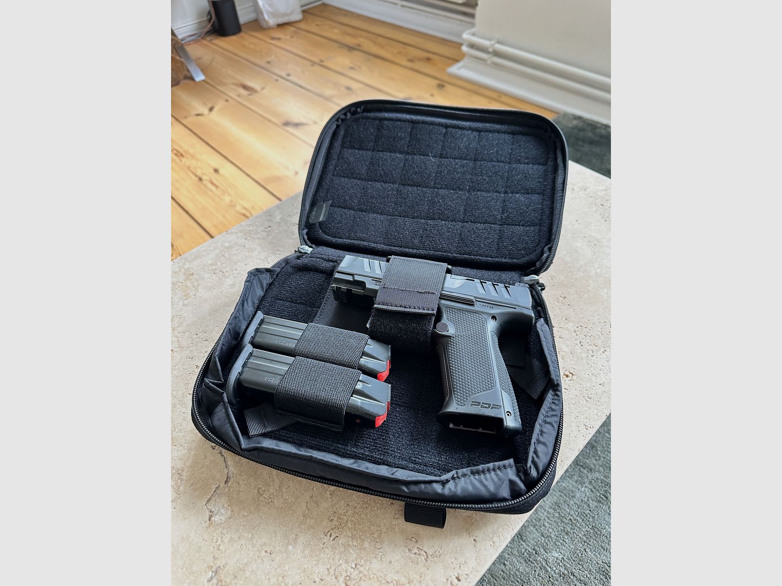 WALTHER PDP F-SERIES 3,5" AVEC CEINTURE TERRA B, HOLSTER BLACK TRIDENT ET SAC HELIKON TEX