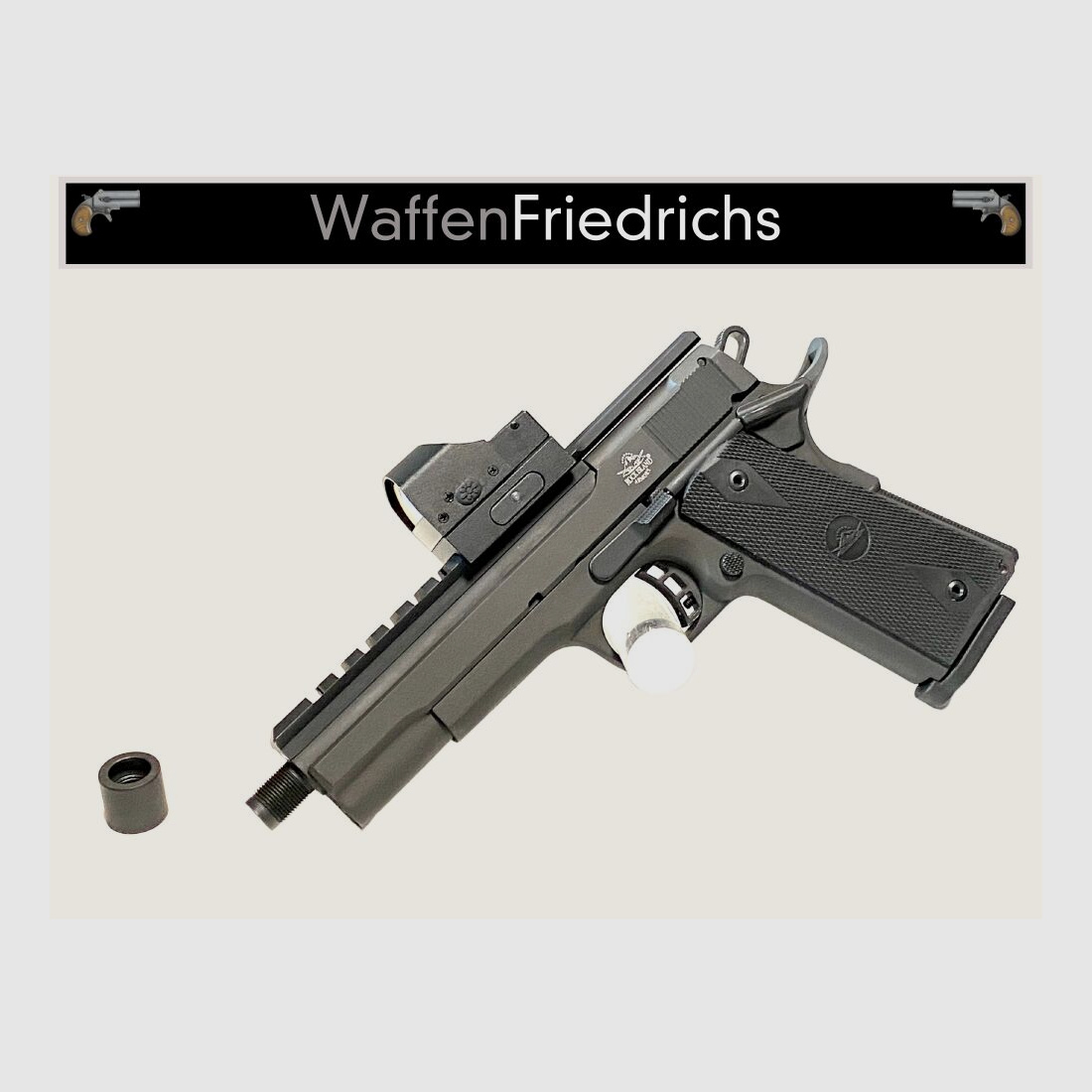 ARMSCOR - Rock Island Armory	 XT 22 FS Top Rail Ganzstahlwaffe mit Red Dot, Mündungsgewinde - Waffen Friedrichsnd