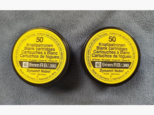RWS 9 mm RB/.380 Dynamit Nobel R blank cartridges blank cartridges