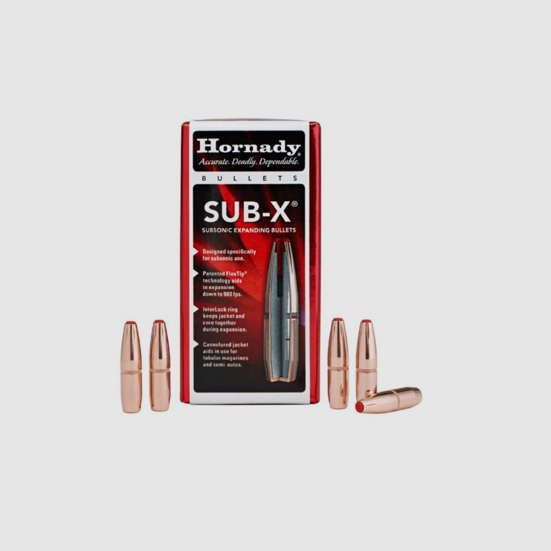 Proiettile Hornady .45 (.452) SUB-X 395 gr (50/750)