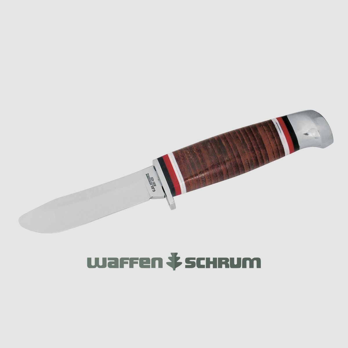 Couteau de chasse Herbertz Aisi poignée en cuir longueur de lame 8cm - couteau pour enfants