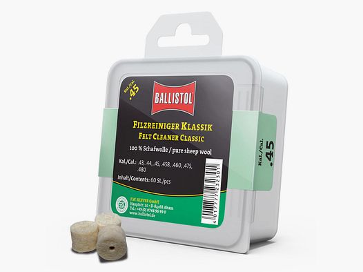 Ballistol Filzreiniger Klassik / 60 Stk. / Kal. .45