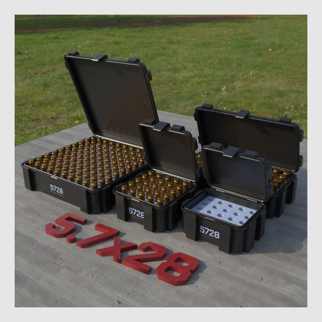 Filamelt ammunition box / Ammo Box 5.7x28 - cartridge box 'flip lid' - 20 / 25 / 50 / 100 rounds