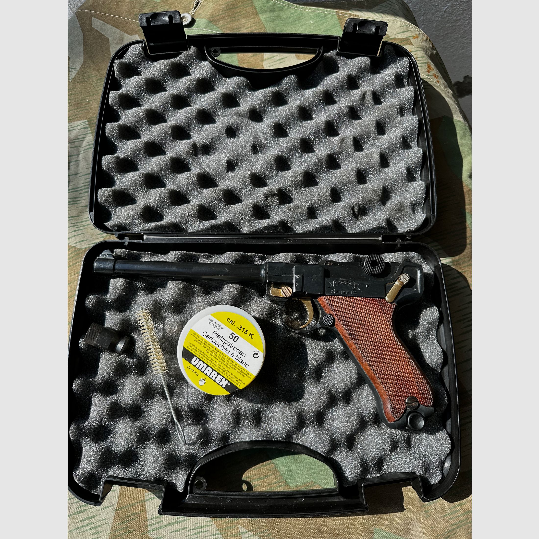 Luger 04 Marinepistole 1er Guerre mondiale 8mm coup de feu de détresse