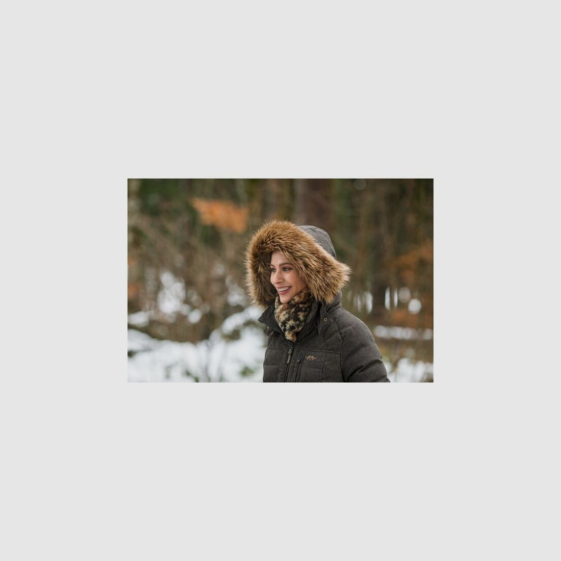 Blaser Vintage Daunen Parka Damen braun mélange