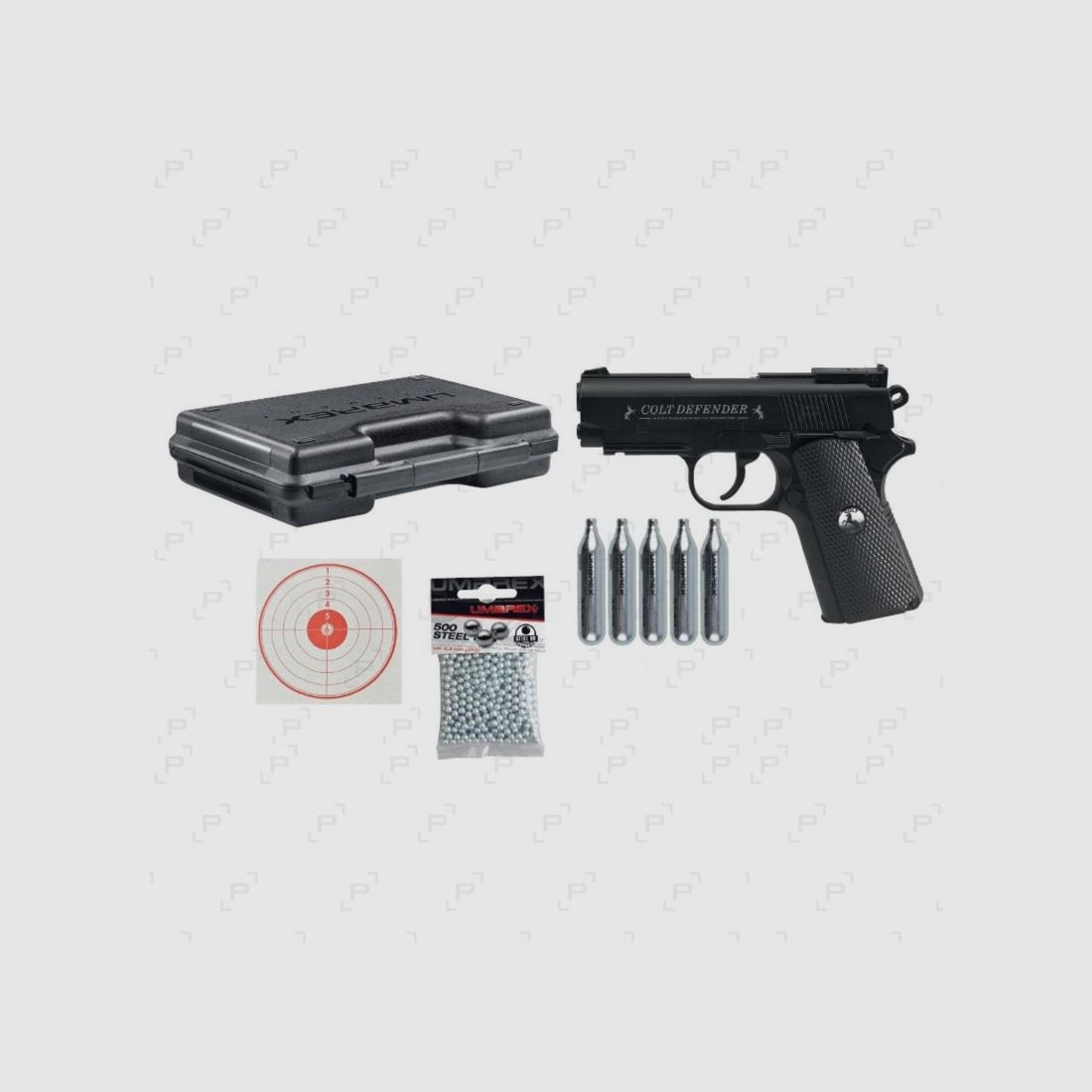 Pacchetto pistola CO2 COLT DEFENDER Calibro 4,50 mm BB's